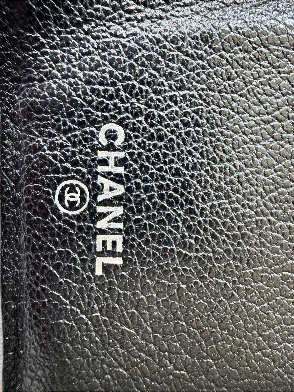 CHANEL Quilted Metallic Silver Leather Wallet with CC Logo